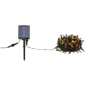 Markslöjd Guirlande lumineuse Suno, noire, solaire, USB, 300 ampoules,...