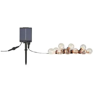 Markslöjd Guirlande lumineuse Suno, solaire, USB, plastique, à 10 lamp...