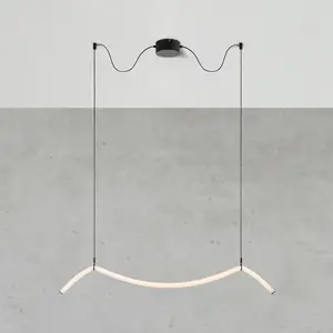 Comparateur de prix : Markslöjd suspension LED Melt, noir/blanc, 112 cm de long