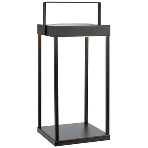 Markslöjd Lanterne solaire Pure, noir, USB, métal, hauteur 42 cm