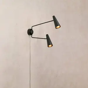Comparateur de prix : Markslöjd Applique murale Peak, à 2 lampes, noire