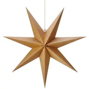 Markslöjd Étoile en papier Kiara, marron, E14, hauteur 75 cm pas cher