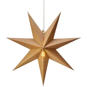 Markslöjd Étoile en papier Kiara, marron, E14, hauteur 45 cm