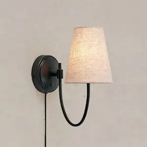 Markslöjd Applique murale Amar, beige/noir, fiche, E14 pas cher