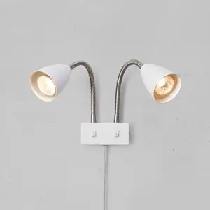 Markslöjd Applique murale Ciro, blanc, métal, fiche, GU10 pas cher