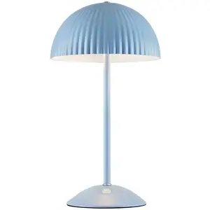 Markslöjd Lampe à poser Zin, bleue, fer, hauteur 35,5 cm, G9 pas cher