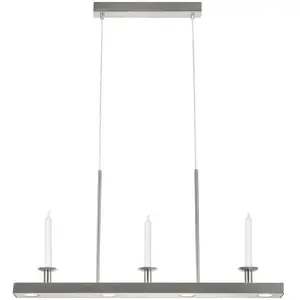 Markslöjd Suspension LED Dining, nickel, fer, longueur 82 cm, à intensité variable pas cher