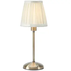 Markslöjd Lampe à poser Anno, laiton vieilli/blanc, à intensité variab... pas cher