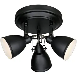 Comparateur de prix : Markslöjd Fjlbacka - Lampe de projecteur à 3 ampoules au plafond noir, E14 - Markslojd