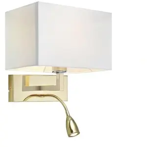 Comparateur de prix : Markslöjd SAVOY-Applique avec liseuse LED flexible Métal/Tissu H40cm