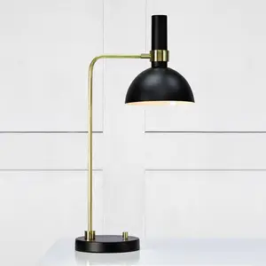 Markslöjd Lampe à poser Larry à intensité variable, noir-laiton pas cher