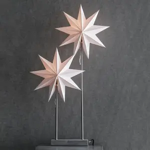 Markslöjd Lampe à poser étoile en papier Duva deux étoiles pas cher