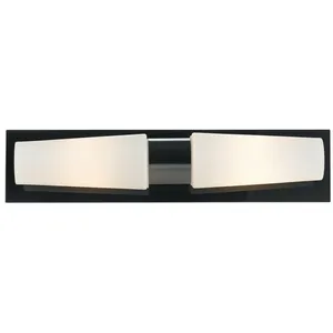 Comparateur de prix : Markslojd Applique murale de salle de bains BRASTAD Noire 2 ampoules