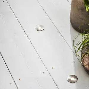 MARKSLOJD Markslöjd Garden 24 Decklight set de 3 pièces en argent, 3x0,8W pas cher