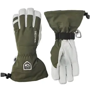 Hestra - Army Leather Heli Ski 5 Finger - Gants taille 11, vert olive/... pas cher