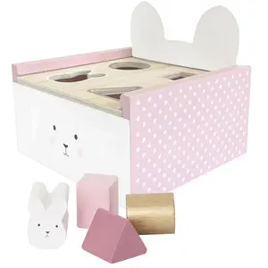 Jabadabado Boîte à formes en bois lapin pas cher