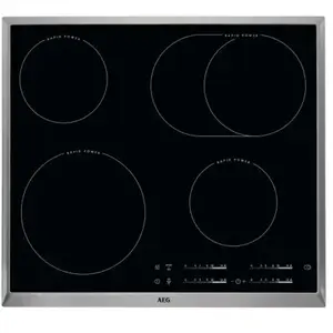 Plaque chauffante en céramique - AEG HK654850XB - 4 brûleurs - Sécurité enfants - 6400 W pas cher