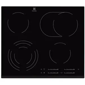 Electrolux - table de cuisson vitrocéramique 60cm 4 feux 7100w noir ehf6547fok-old - pas cher