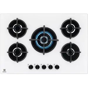 Comparateur de prix : Table de cuisson au gaz - ELECTROLUX - EGG75372W - 75 cm - Intégré - Verre blanc