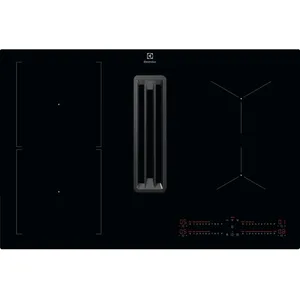 Comparateur de prix : ELECTROLUX Table de cuisson aspirante induction 78cm 4 feux 7350w noir KCC83443