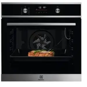 Electrolux four intégrable mutlifonction 72l 60cm à pyrolyse inox - EOE6P56X pas cher