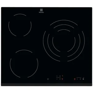 Electrolux Electrolux 300 BHV6232FOK Vitrocéramique Noir - 3 foyers pas cher