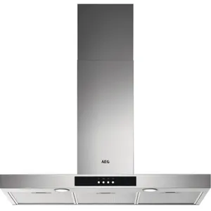 Comparateur de prix : AEG DBB3951M Hotte décorative 90 cm C Acier inoxydable