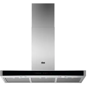 Hotte décorative murale 90cm 62db 460m3/h inox Faure fft919y pas cher