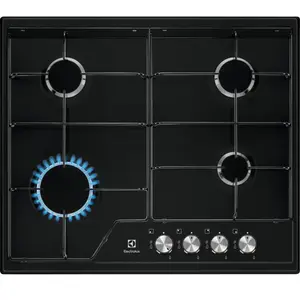 Table gaz ELECTROLUX KGS6424K 4 foyers Noir pas cher