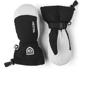 Hestra - Kid's Army Leather Heli Ski Mitt - Gants taille 7, noir pas cher