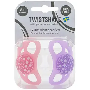 Comparateur de prix : Twistshake Sucette Orthodontique 6 Mois et + Lot de 2