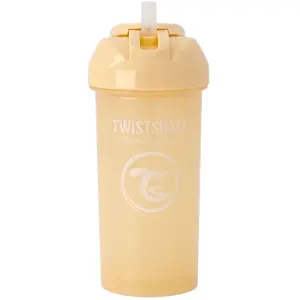 Twistshake Gobelet avec paille sans déversement, 360 ml, gobelets d'entraînement anti-fuite pour tout-petits et bébés, bouteilles d'eau potable, gobelet d'entraînement, 6 mois et plus, beige caramel pas cher