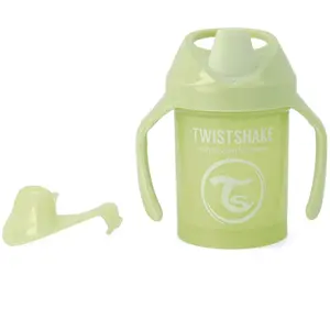 Twistshake Mini Cup with Leak Proof Soft Drinking Spout 230ml, Spill Free Trainning Sippy Bottle with Fruit Mixer and Silicone Seal for Toddlers and Babies, 4+ Months, BPA Free, Cactus Green pas cher