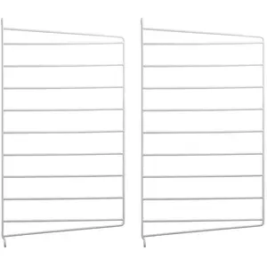 Set de 2 montants muraux en acier blanc 50 x 30 cm - String furnitureVendu parmade-in-design