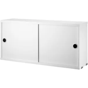 Caisson 2 portes coulissantes en MDF blanc 78 x 20 x 37 cm - String fu...Vendu parmade-in-design