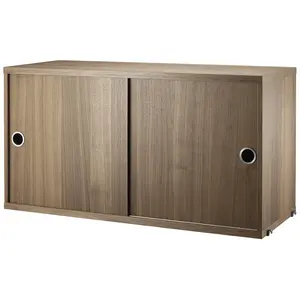 Caisson en noyer 2 portes coulissantes 78 x 30 x 42 cm - String furnit...Vendu parmade-in-design