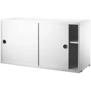 Caisson blanc 2 portes coulissantes 78 x 30 x 42 cm - String furnitureVendu parmade-in-design