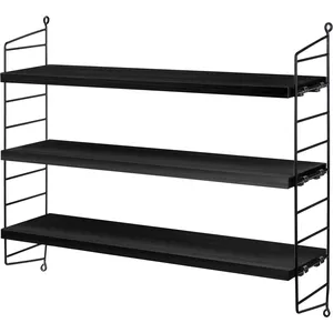 Etagères en frêne noir String Pocket - String furniture