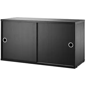 Caisson noir 2 portes coulissantes - String furniture
