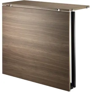 Table pliante en noyer et pieds noirs en acier - String furniture pas cher