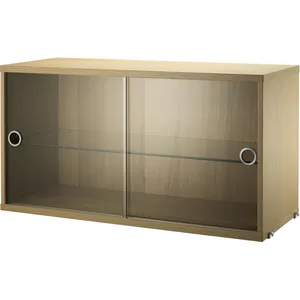 Caisson en chêne 2 portes coulissantes en verre - String furnitureVendu parmade-in-design