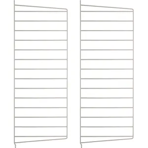 Set de 2 montants muraux en acier beige 75 x 30 cm - String furnitureVendu parmade-in-design