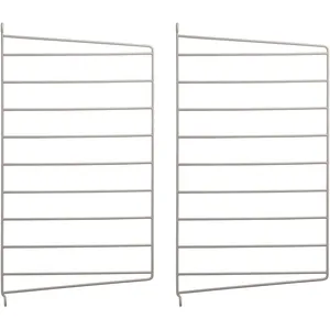 Set de 2 montants muraux en acier beige 50 x 30 cm - String furnitureVendu parmade-in-design