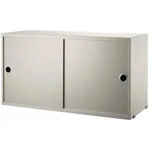 Caisson 2 portes coulissantes en MDF beige 78 x 30 x 42 cm - String fu...Vendu parmade-in-design