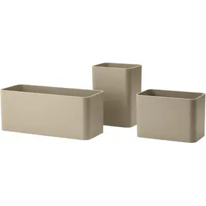 Set de 3 organisateurs beige 9x8x7cm Works - String furniture