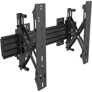 Multibrackets Support mural Push in Pop out, 40"-75", noir (Mur, 40 kg...
