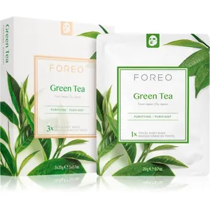 Comparateur de prix : Masques en tissu purifiants au thé vert FOREO (lot de 3)