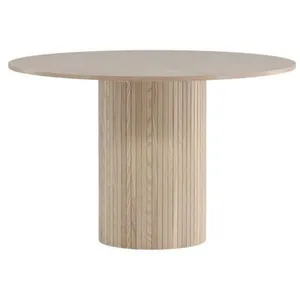 Comparateur de prix : EBUY24 Table ronde - Bianca - 110 cm - Naturel - Bois - 4 places