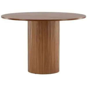 Comparateur de prix : EBUY24 Bianca Table de salle à manger Ø110cm, plaqué chêne.