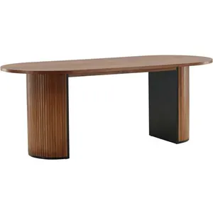 Comparateur de prix : EBUY24 Table de repas ovale Bianca 200 x 90 cm naturel Naturel